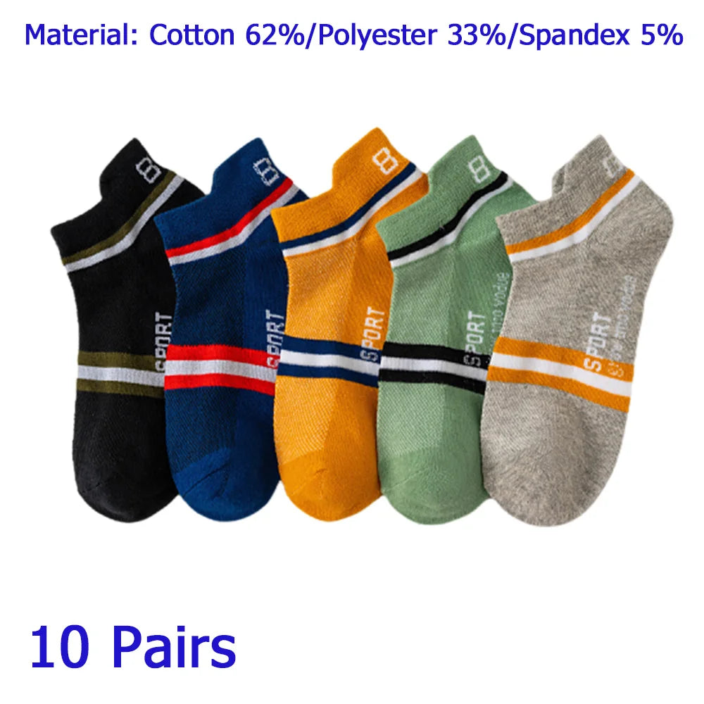 8 Pairs Women's Boat Socks Invisible Low Cut Silicone Non-Slip Summer No-Show Ankle Socks Solid Color Casual Breathable