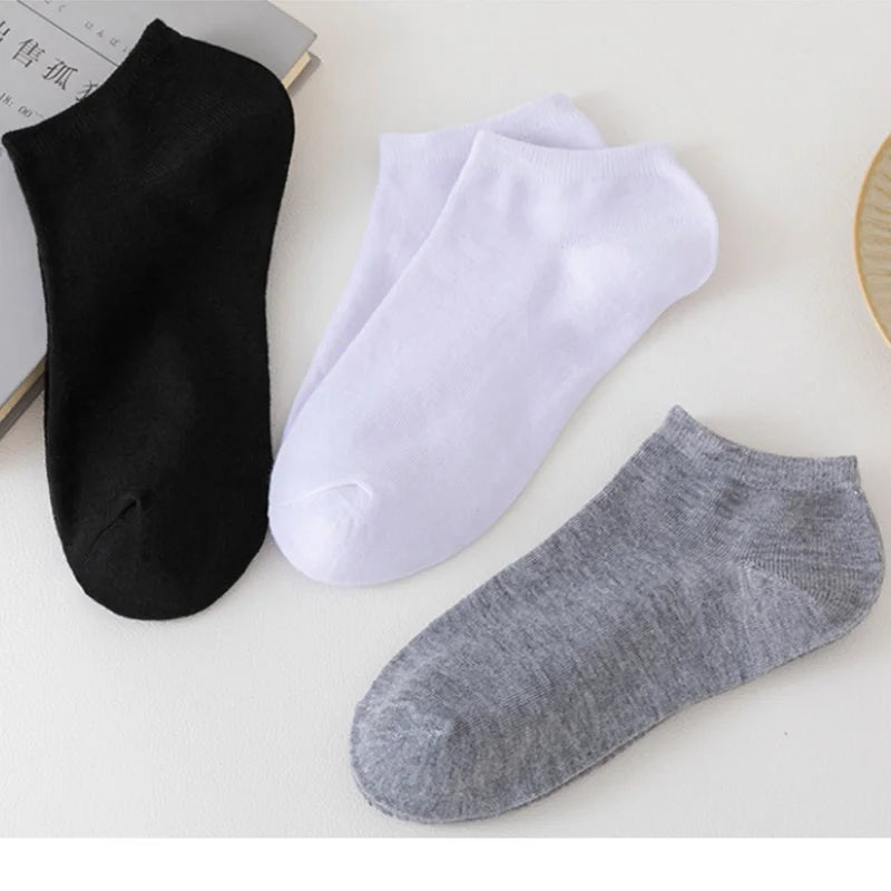 8 Pairs Women's Boat Socks Invisible Low Cut Silicone Non-Slip Summer No-Show Ankle Socks Solid Color Casual Breathable