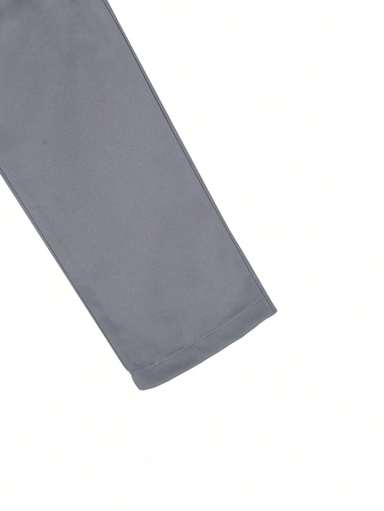 Manfinity EMRG Loose Men'S Cargo Pants with Drawstring Waist Baggy Long Plain Black Going Out
