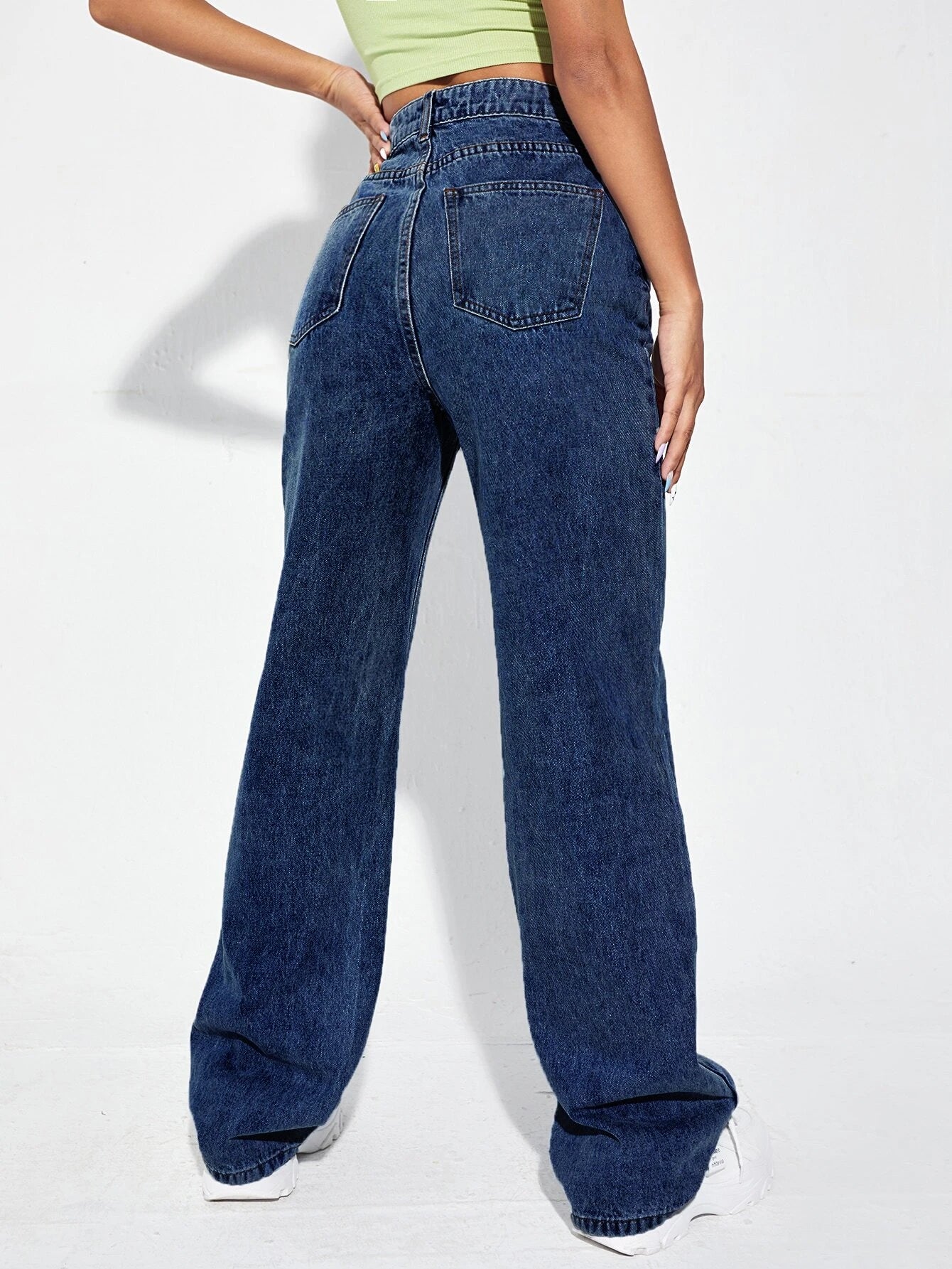 Ezwear High Waist Wide Leg Jeans
